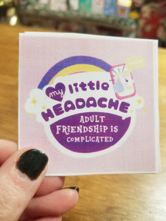 My Little Headache STICKER by Skullduggery Studio