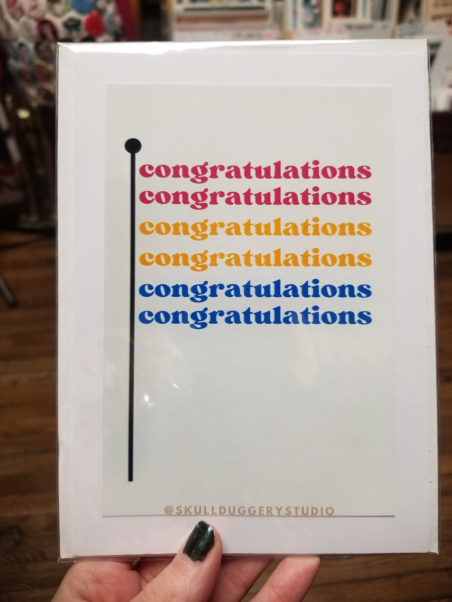 Congratulations GREETING CARD/ ART PRINT by Skullduggery Studio