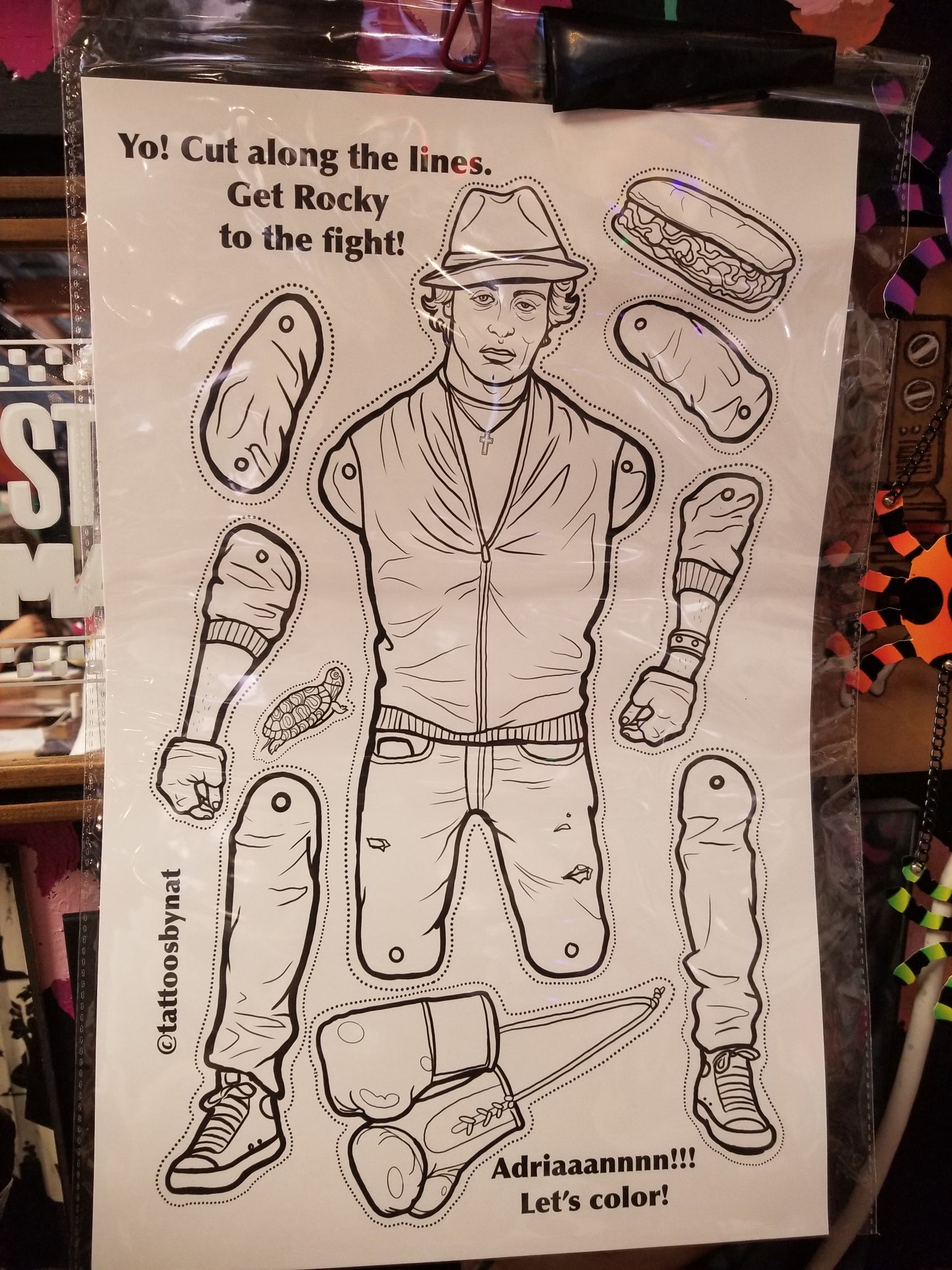 Rocky  Large Paper Doll Coloring Page / PRINT