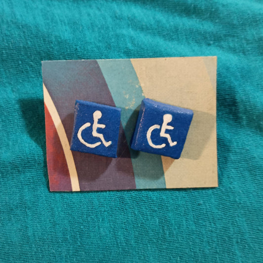 Wheelchair Accessibility Clay Post EARRINGS