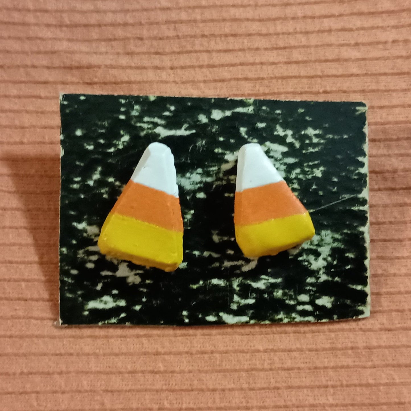 Candy Corn Clay Post EARRINGS