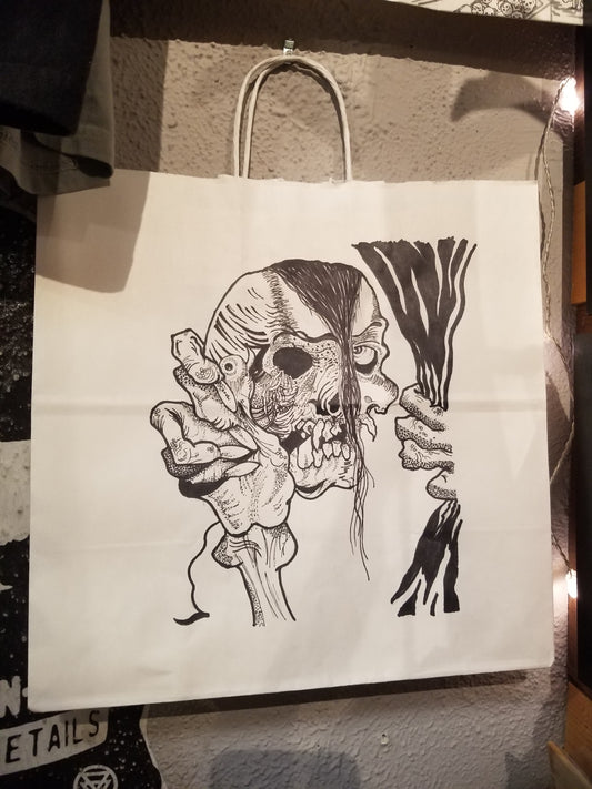 Zombie Paper Bag WALL ART by Tony Arena