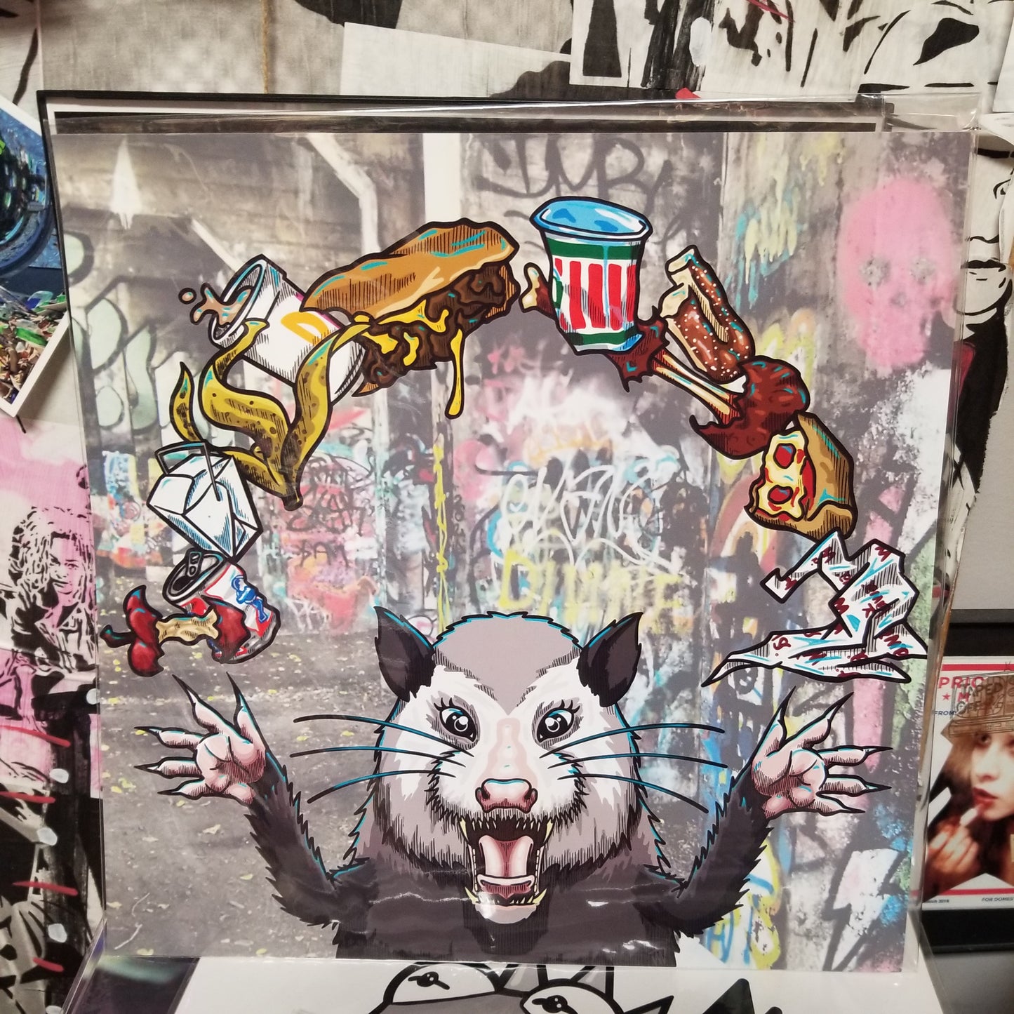 Bernadette the Opossum Trash Halo PRiNT