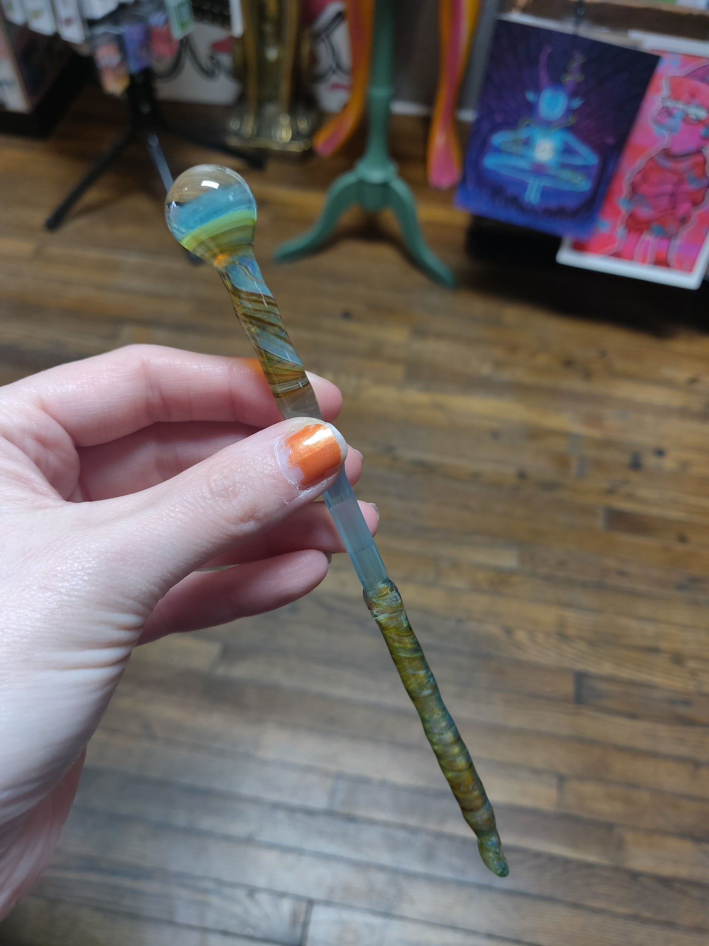 Glass Drink Stirrer by W.C. Glass