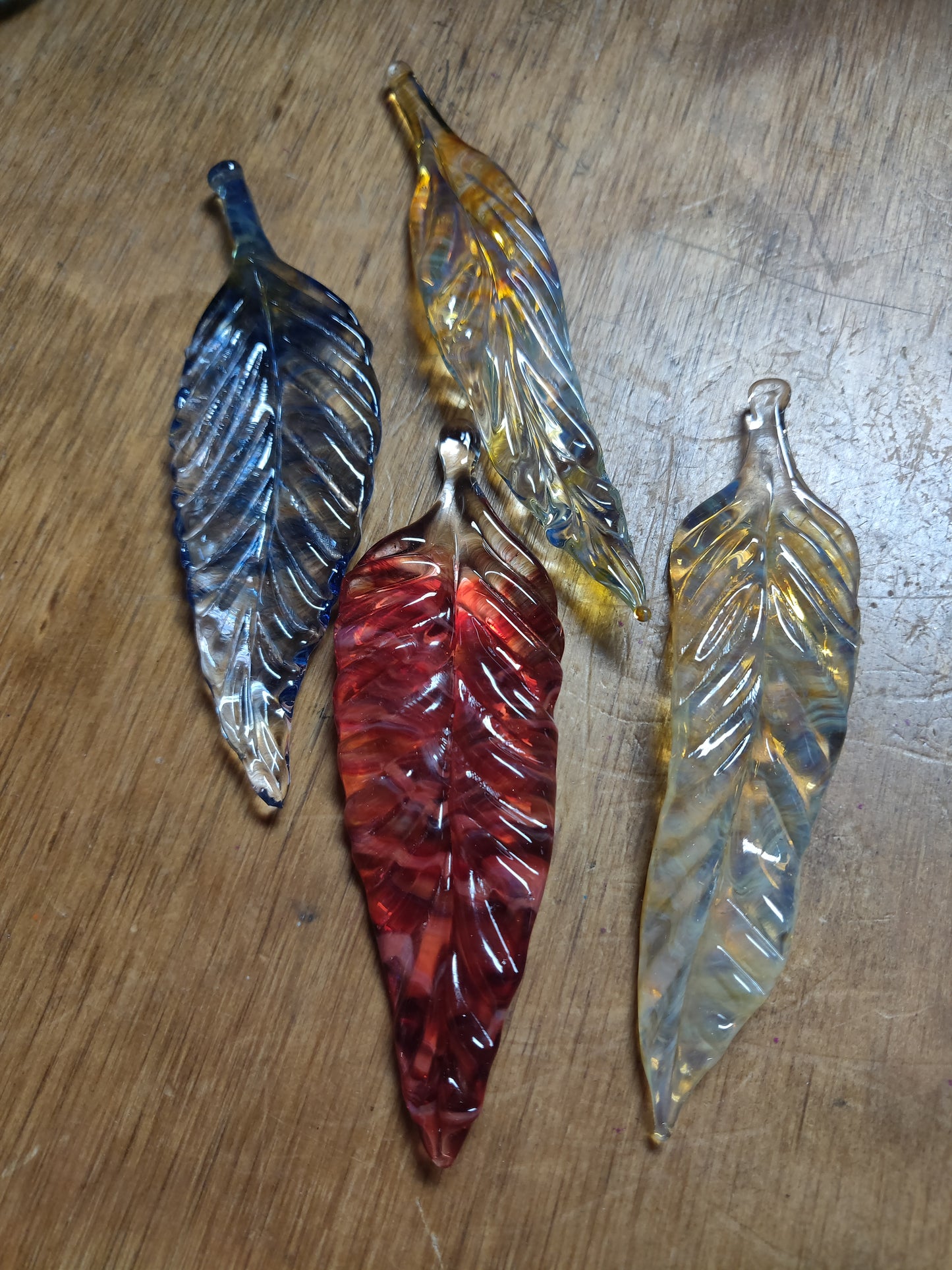 Decorative Glass Leaves by W.C. Glass