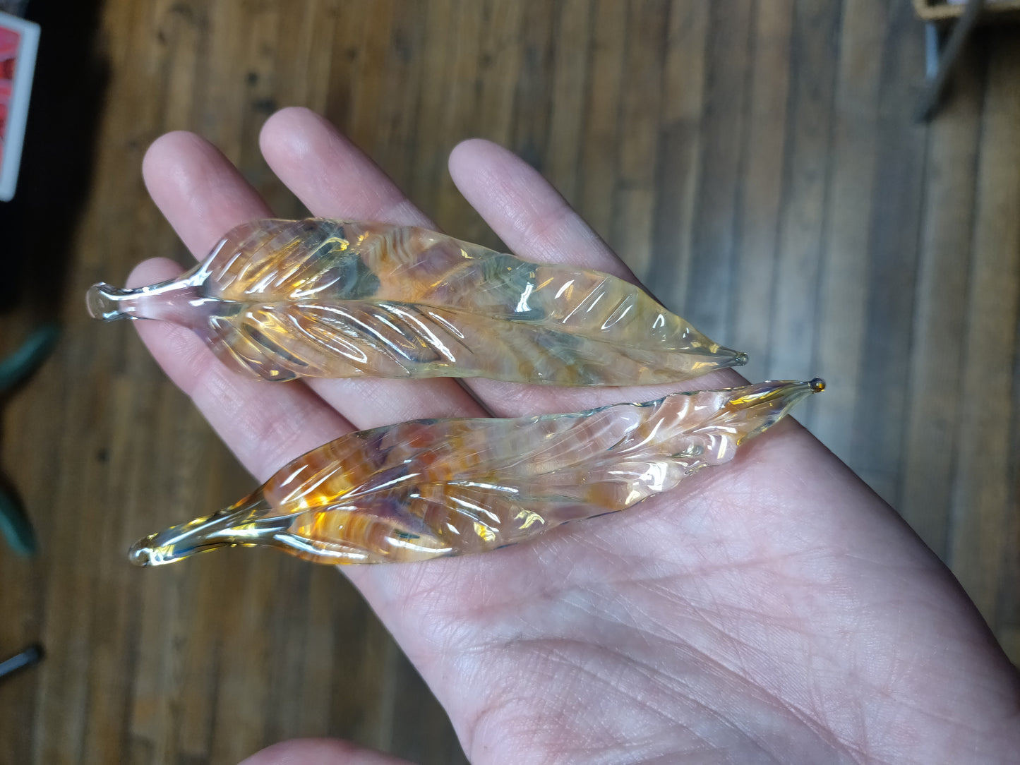 Decorative Glass Leaves by W.C. Glass