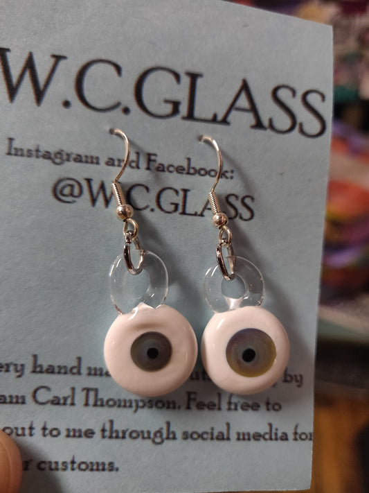 Eyeball Glass EARRINGS by W.C. Glass