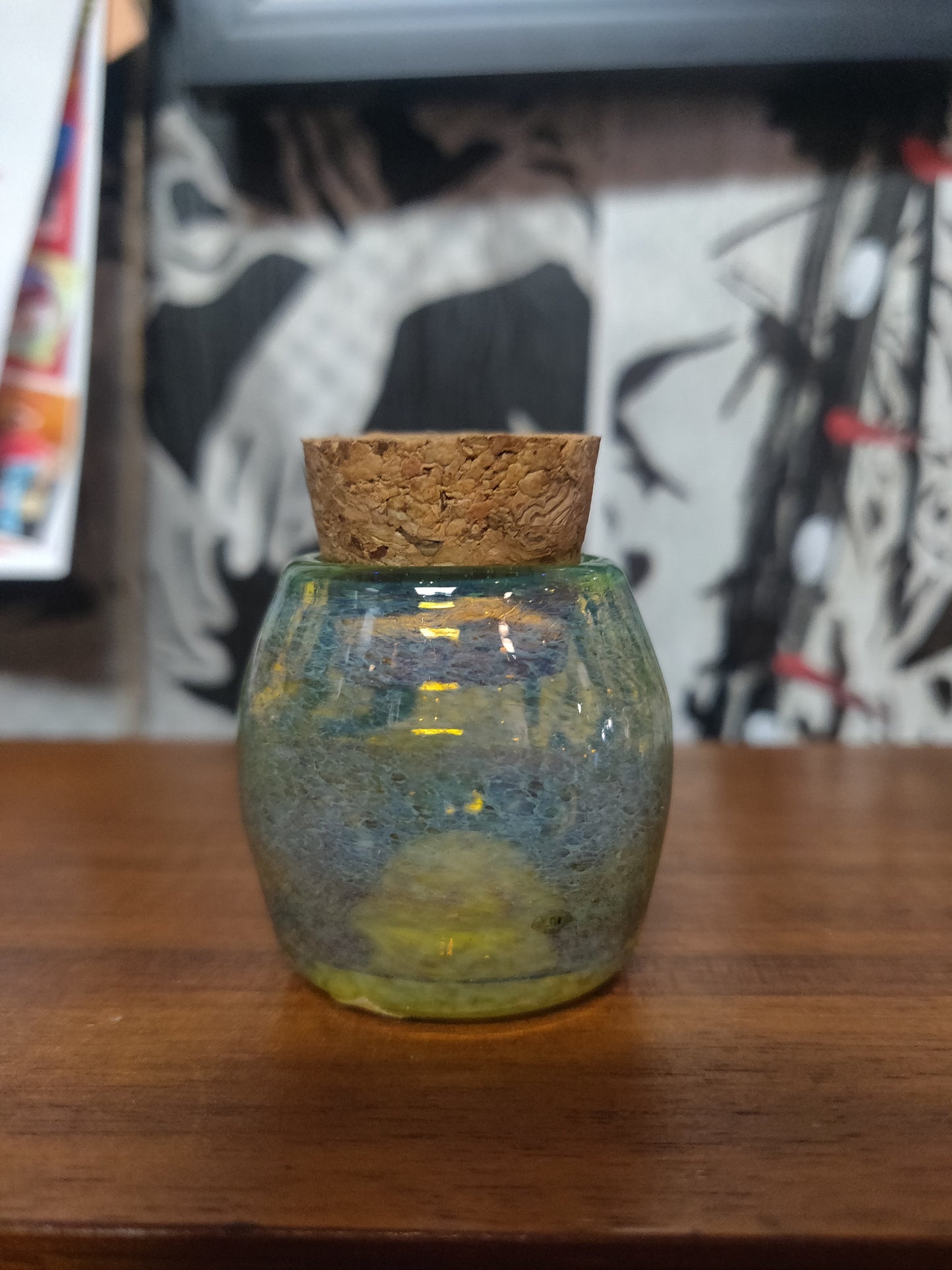 Blown Glass Vessels with Cork Tops by W.C. Glass