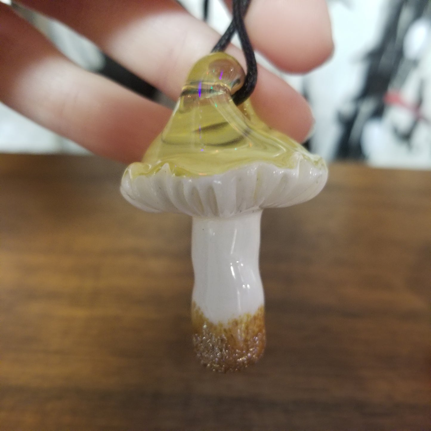 Glass Mushroom NECKLACE by W.C. Glass