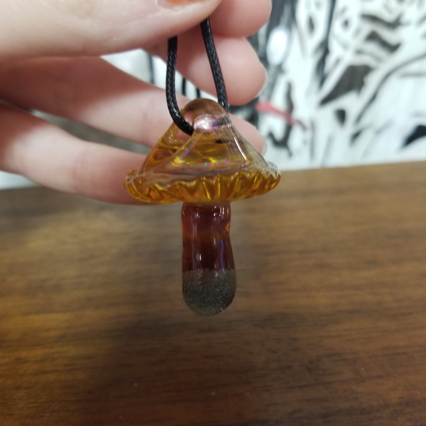 Glass Mushroom NECKLACE by W.C. Glass