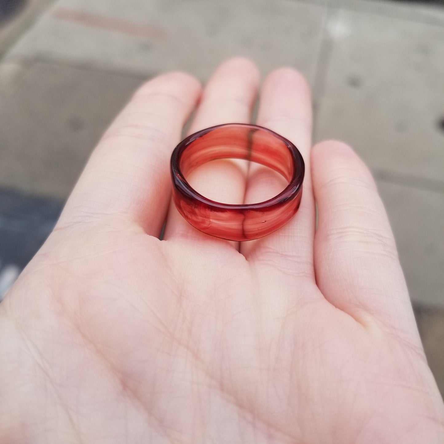 Hand Blown Glass RING by W.C. Glass