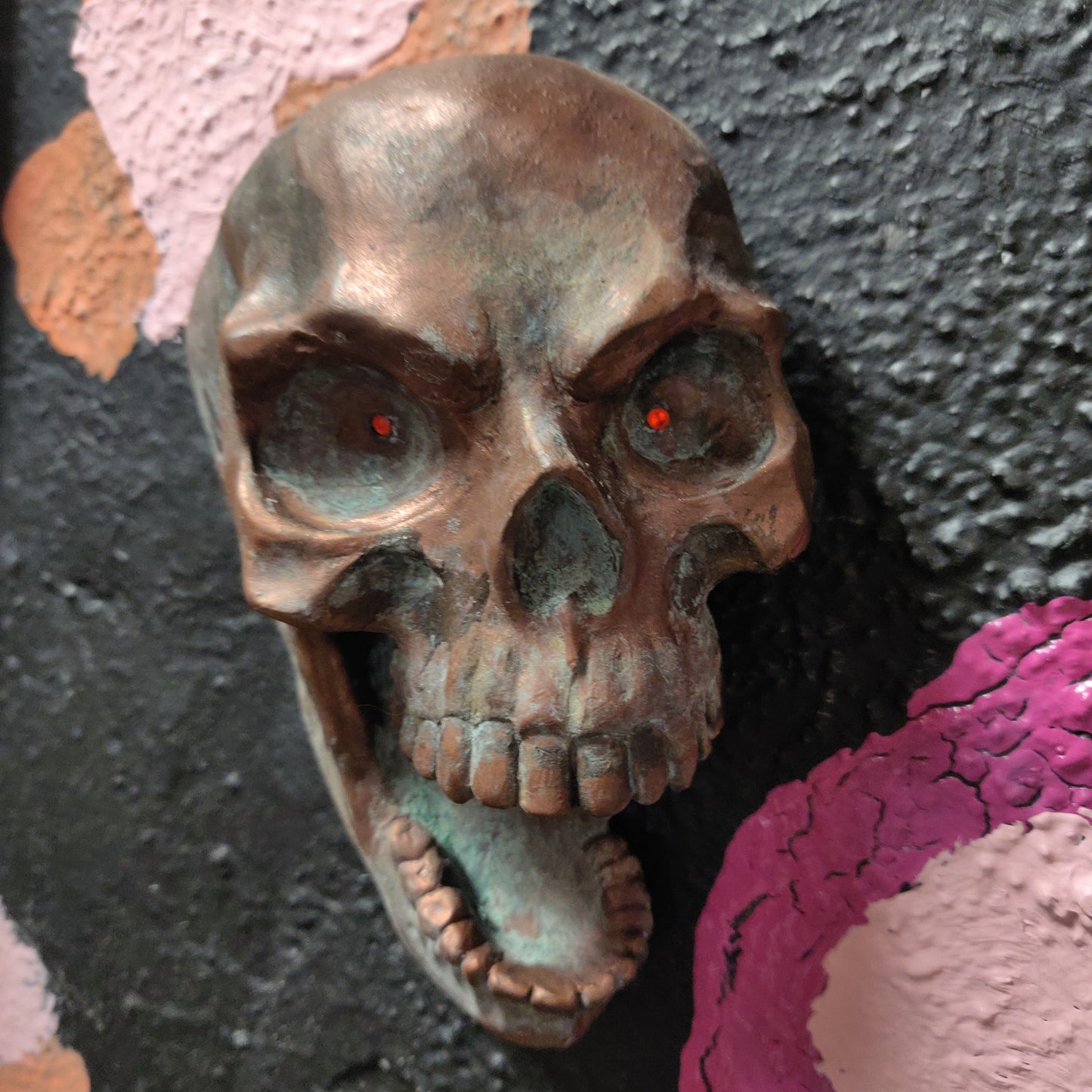 Hand Sculpted Skull Wall Hanging