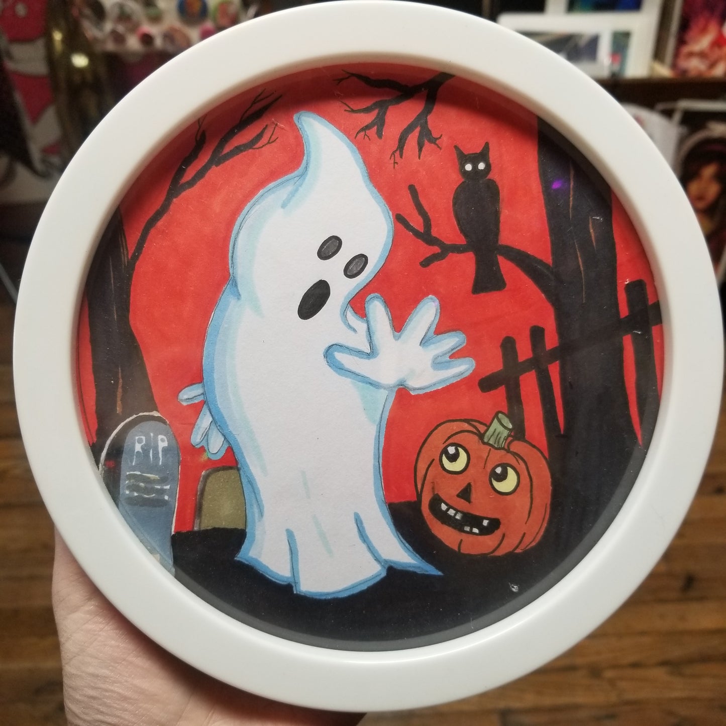 Ghost Friends Framed  WALL ART