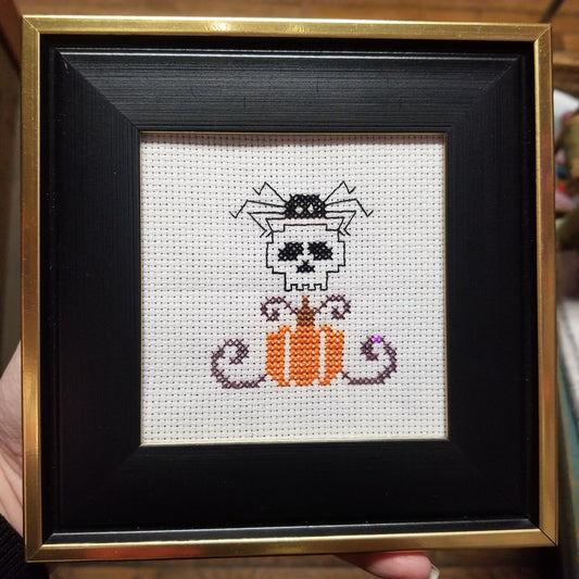 Spooky Friends Framed Cross-Stitch