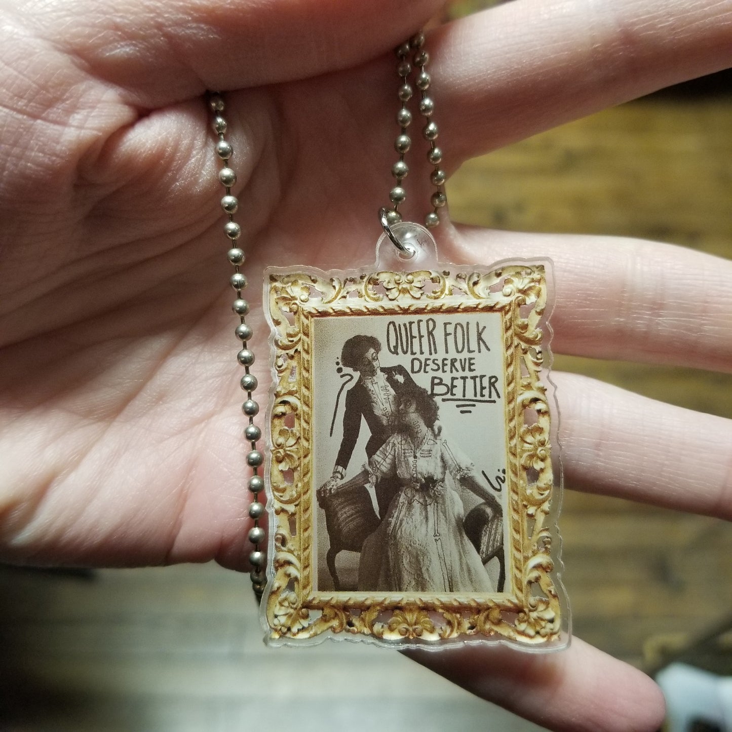 Queer Folk Deserve Better NECKLACE by Skullduggery Studio