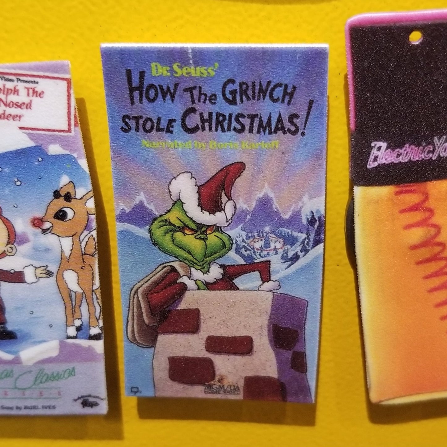 Xmas Grump Christmas VHS MAGNET