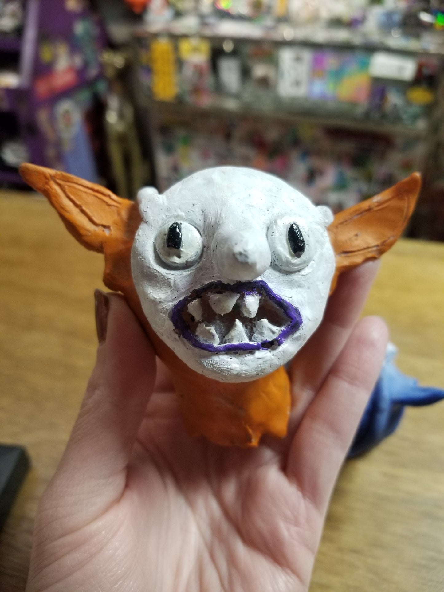 Ceramic Gloopy Goblin Head STATUE