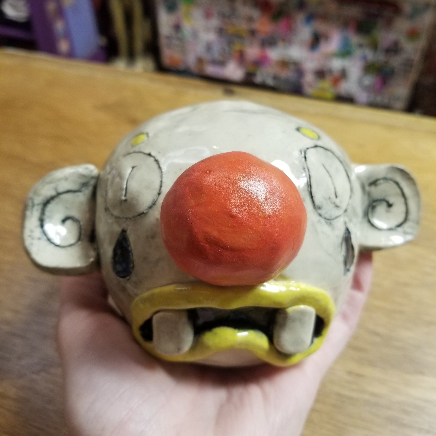 Ceramic Gloopy the Sad Clown Head STATUE