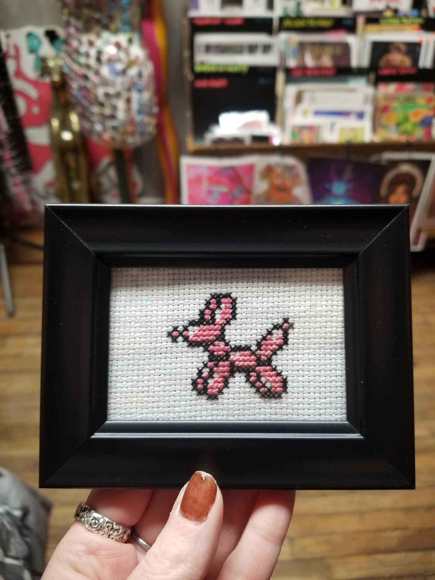 Balloon Dog Framed Cross-Stitch