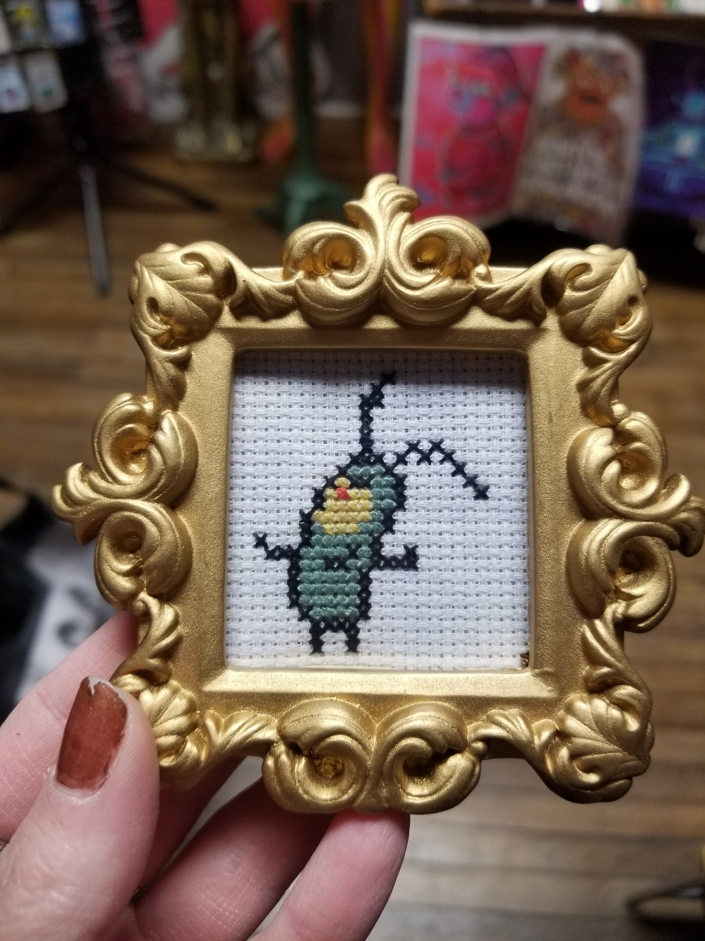 Plankton Framed Cross-Stitch