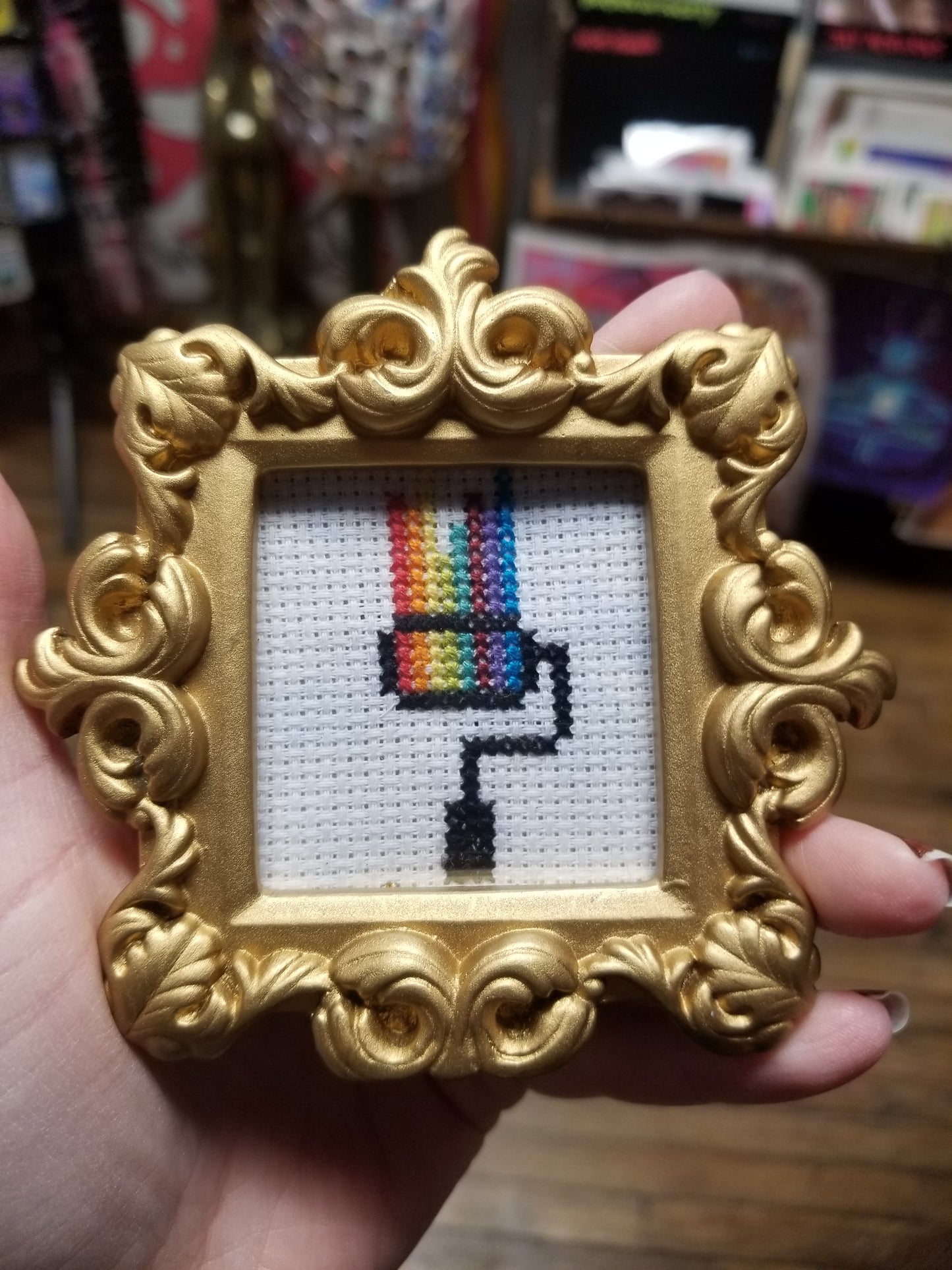 Paint with Pride Framed Cross-Stitch