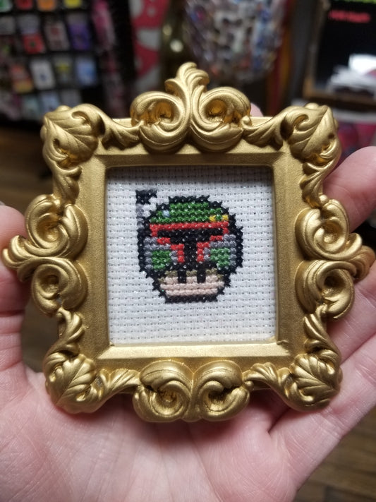 Galaxy Mushroom Framed Cross-Stitch