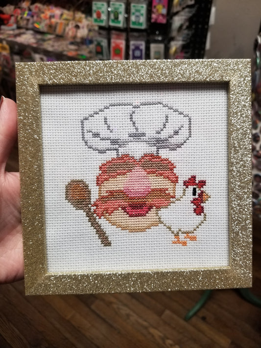 Chef Framed Cross-Stitch