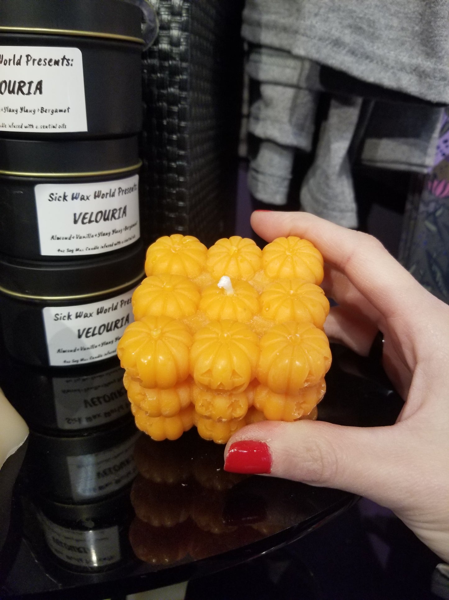 Stacked Pumpkins Pillar CANDLE by Sick Wax World