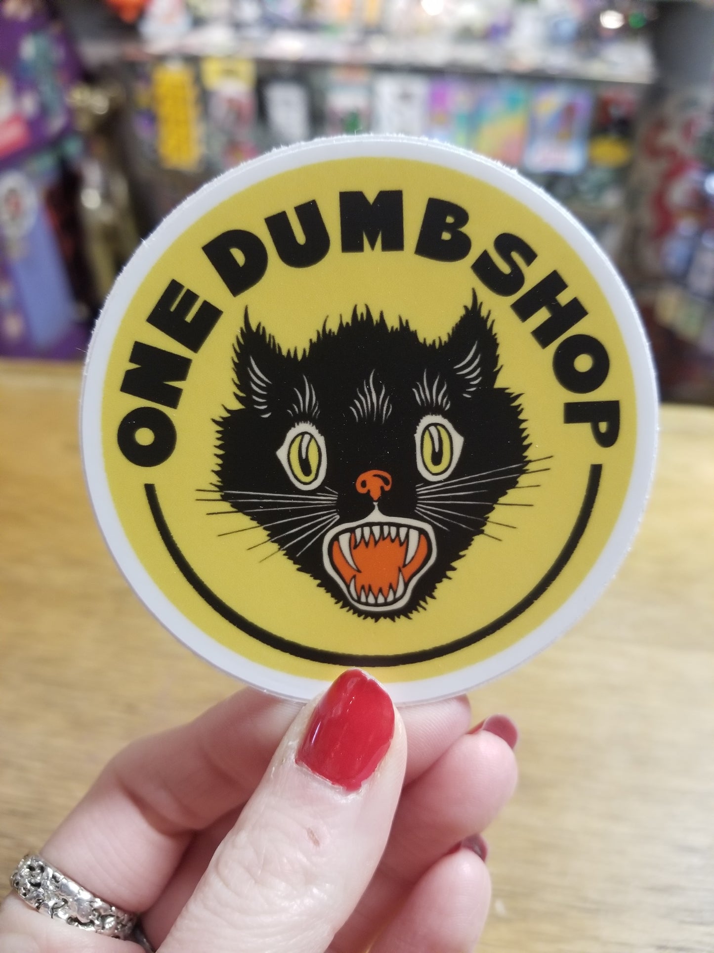 One Dumb Shop Cat STiCKER by One Dumb Shop