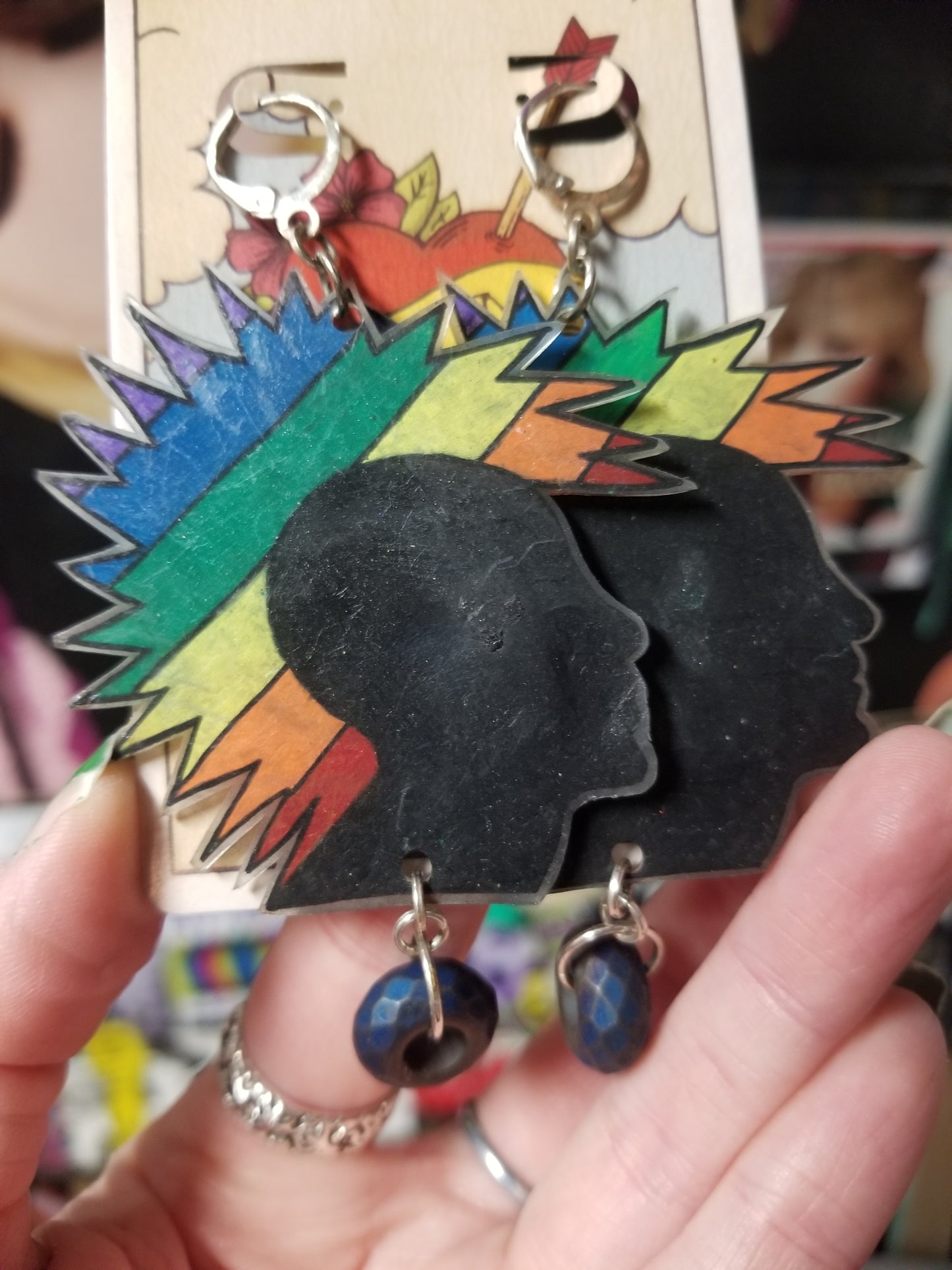 Rainbow Mohawk EARRINGS by ThEm's