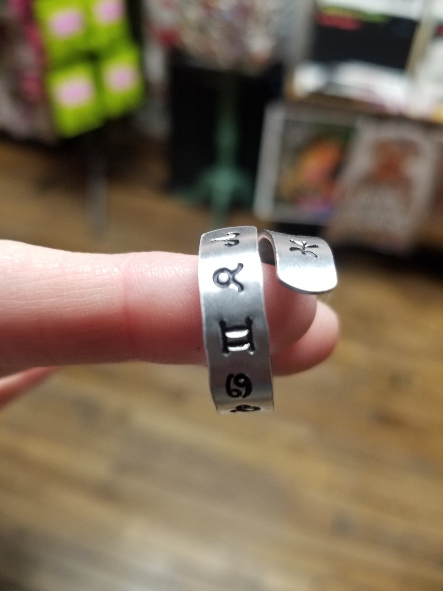 Zodiac Metal Stamped RiNG