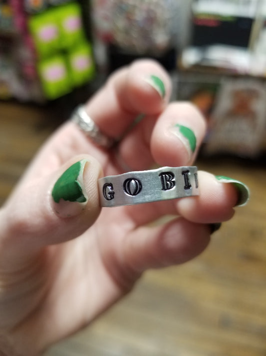 Go Birds Metal Stamped RiNG