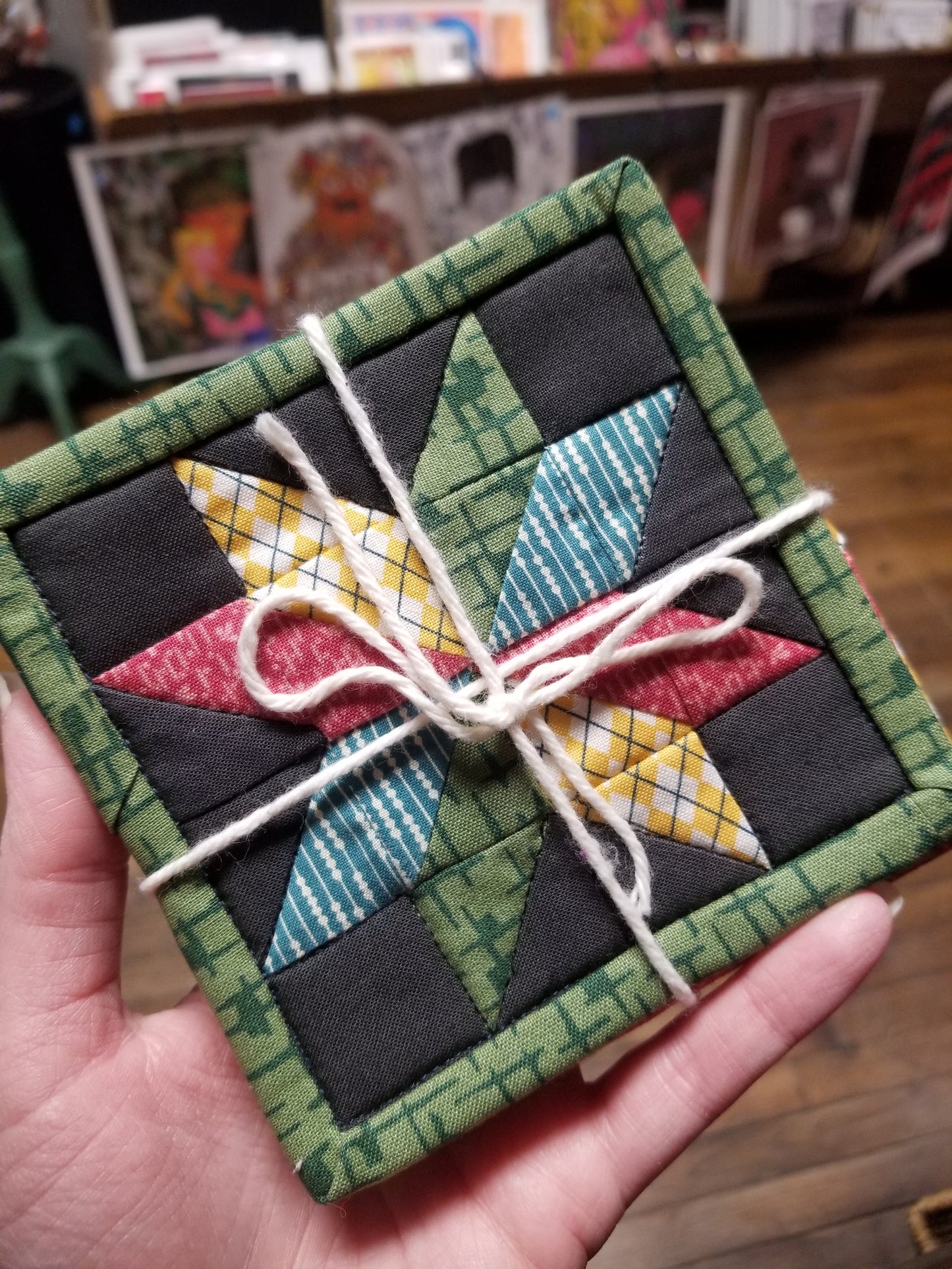 One-of-a-kind Quilted COASTER SET