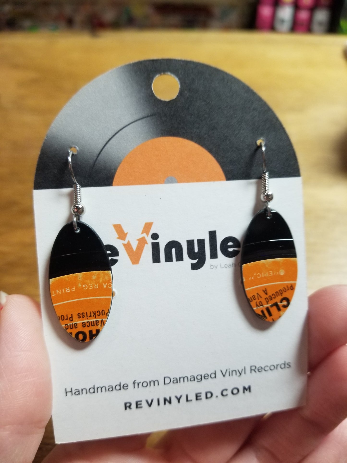 SS110 Clint Holmes Vinyl Record EARRINGS