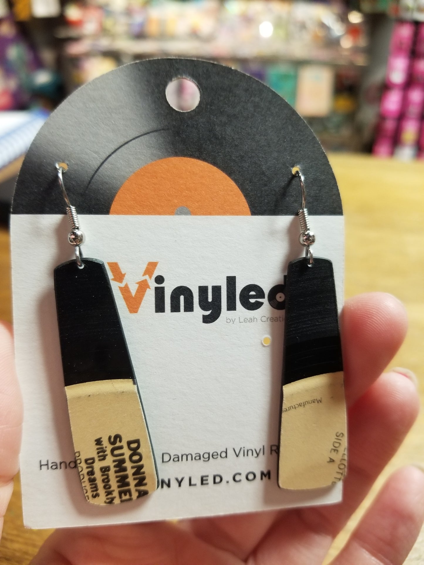 SS122 Donna Summer Vinyl Record EARRINGS