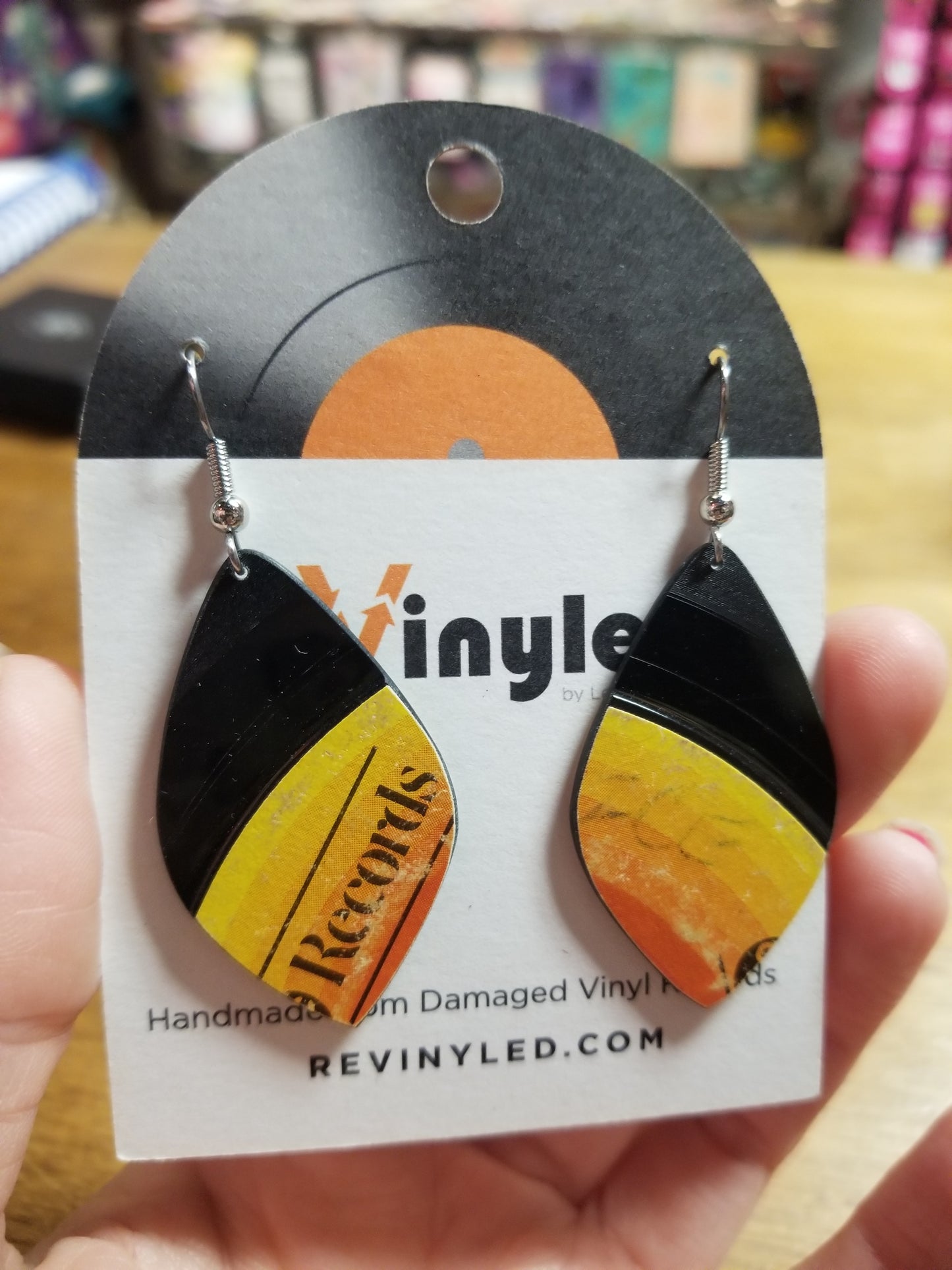 SS123 Ron Banks & The Dramatics Vinyl Record EARRINGS