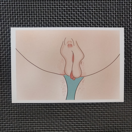 Vulva with Teal Background Small Print