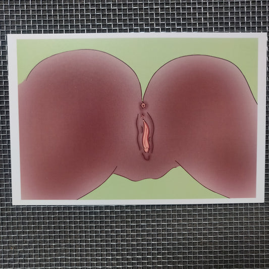 Vulva with Green Background Small Print