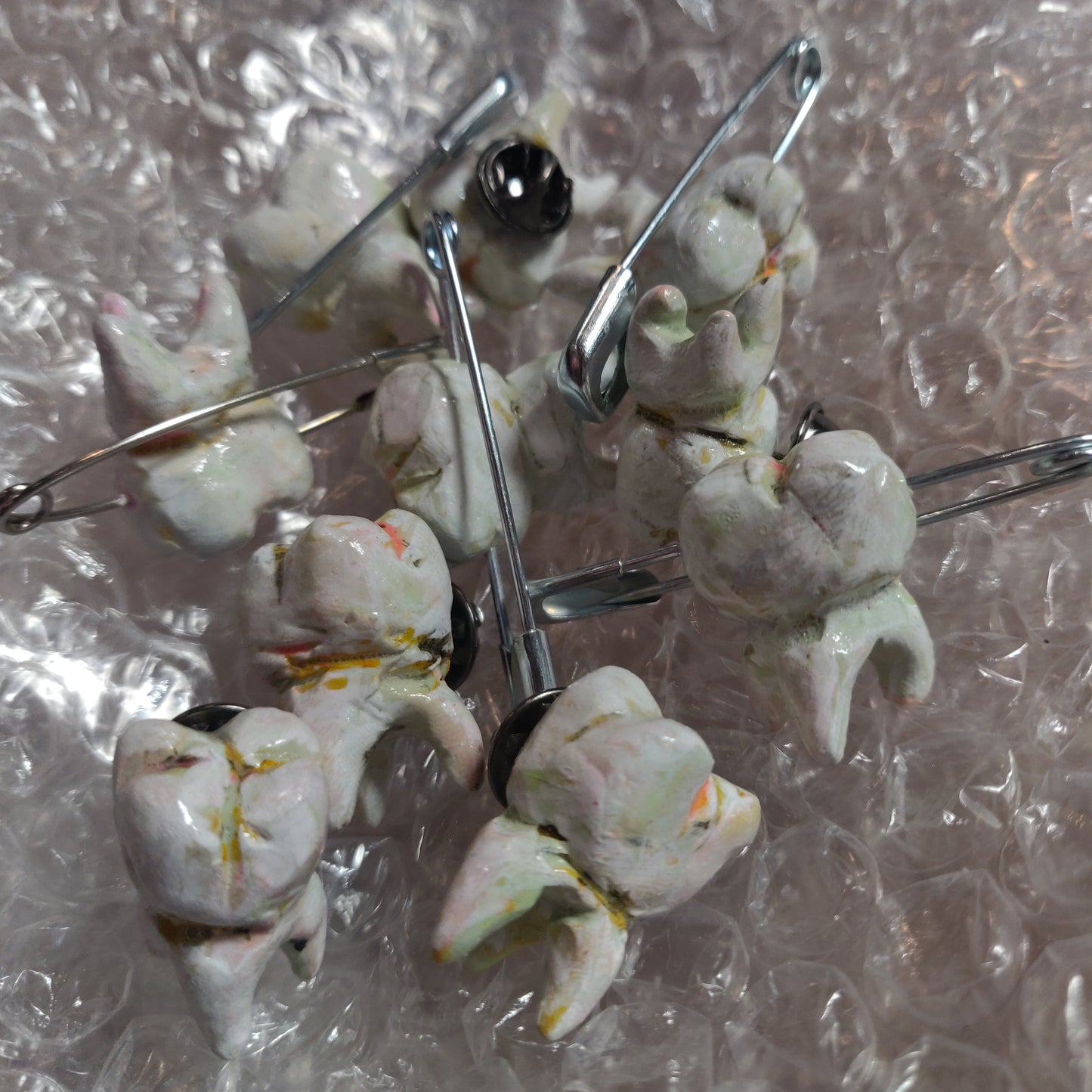 Handmade TOOTH PiNS & Pendants by Giles Crawford