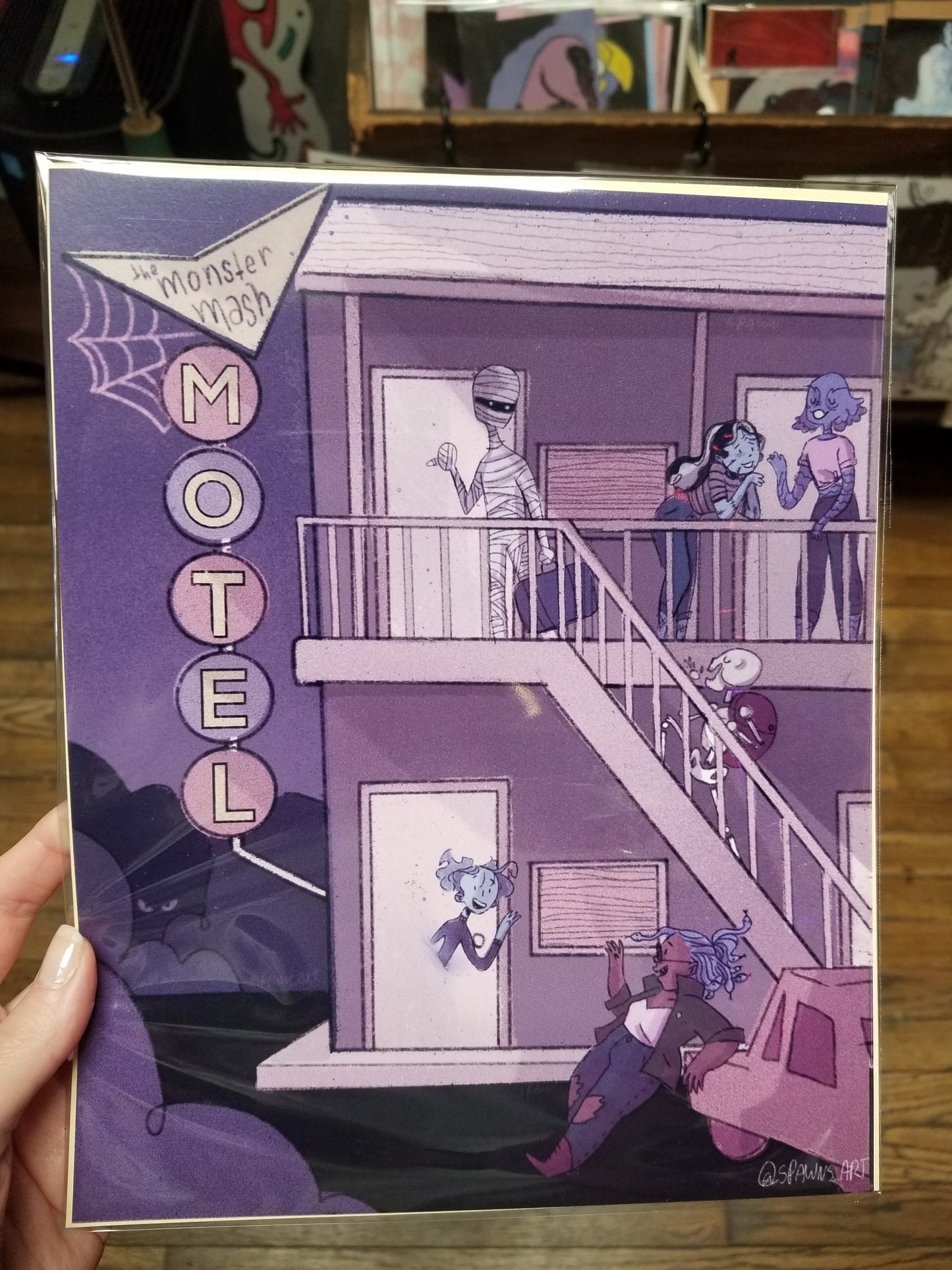 Monster Mash Motel PRiNT by Spawn's Art