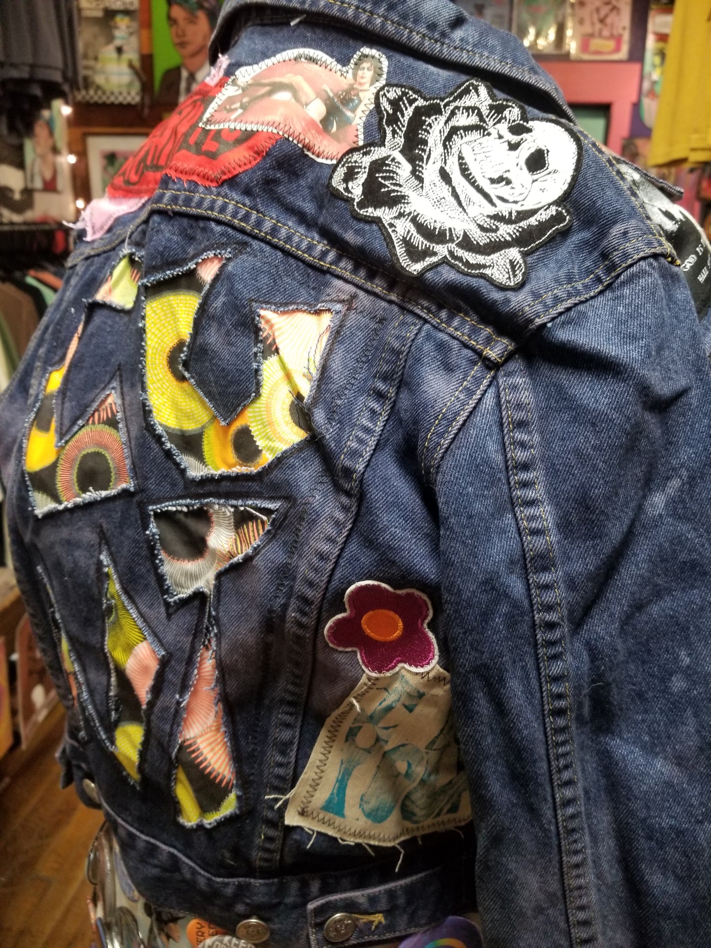See You Next Tuesday Customized Upcycled Denim Jacket