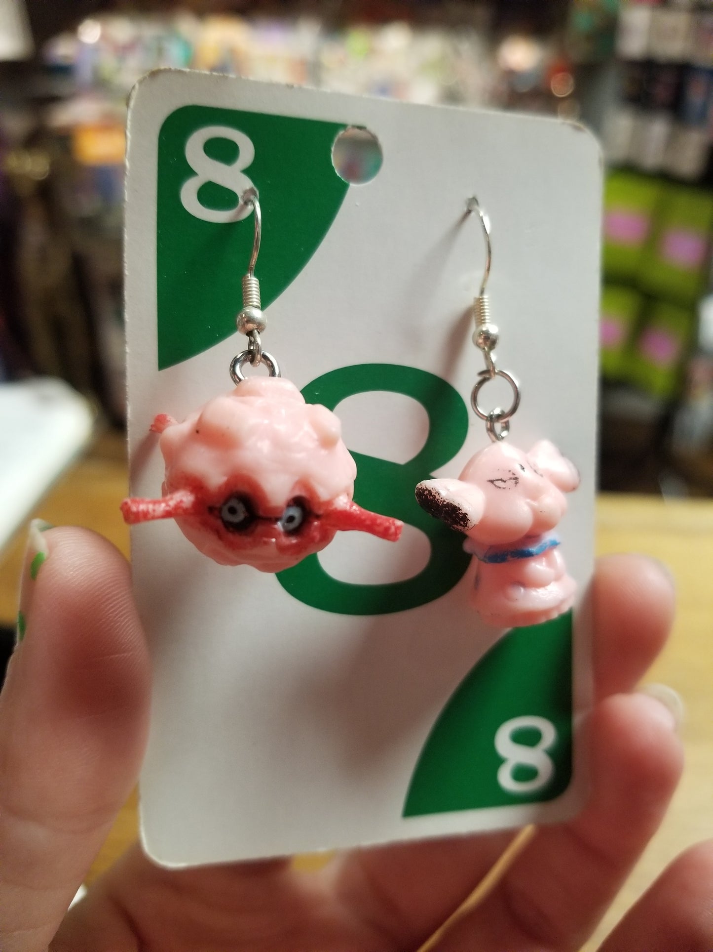 Pink Poke Friends EARRINGS by Skullduggery Studio
