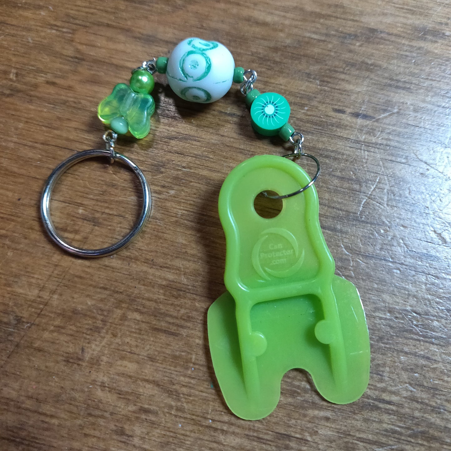 Can Lid Lifter Accessibility Beaded KEYCHAIN by Skullduggery Studio