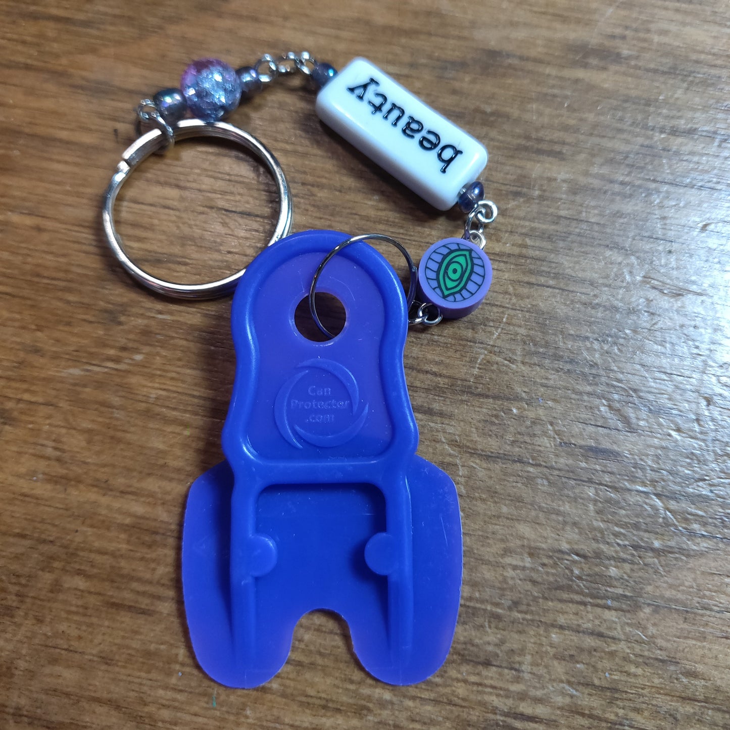 Can Lid Lifter Accessibility Beaded KEYCHAIN by Skullduggery Studio