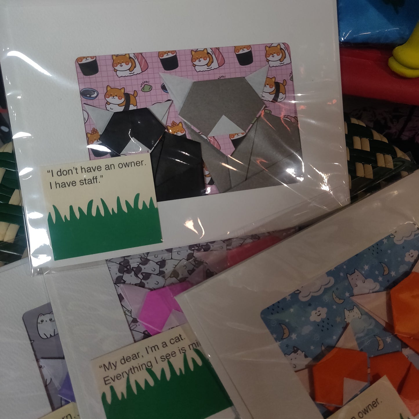 Nova's Cat Friends Origami GREETiNG CARDS