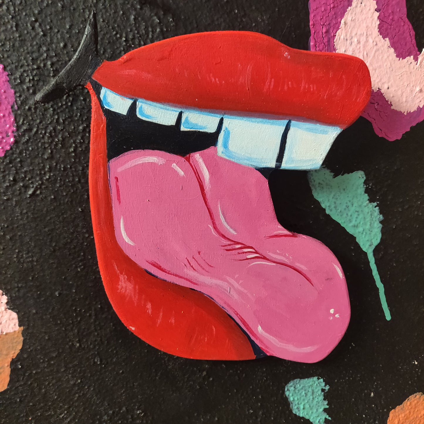 Mouth Woodcut WALL HANGiNG