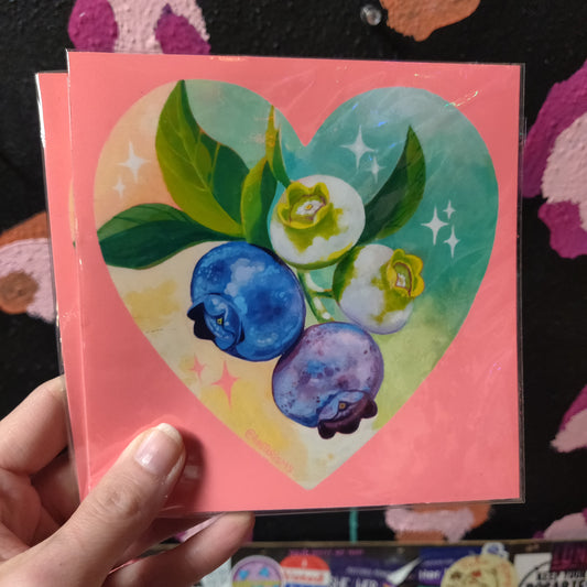 Blueberry Heart PRINT