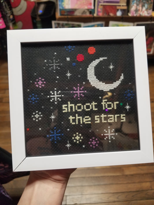 Shoot For The Stars Framed Cross-Stitch