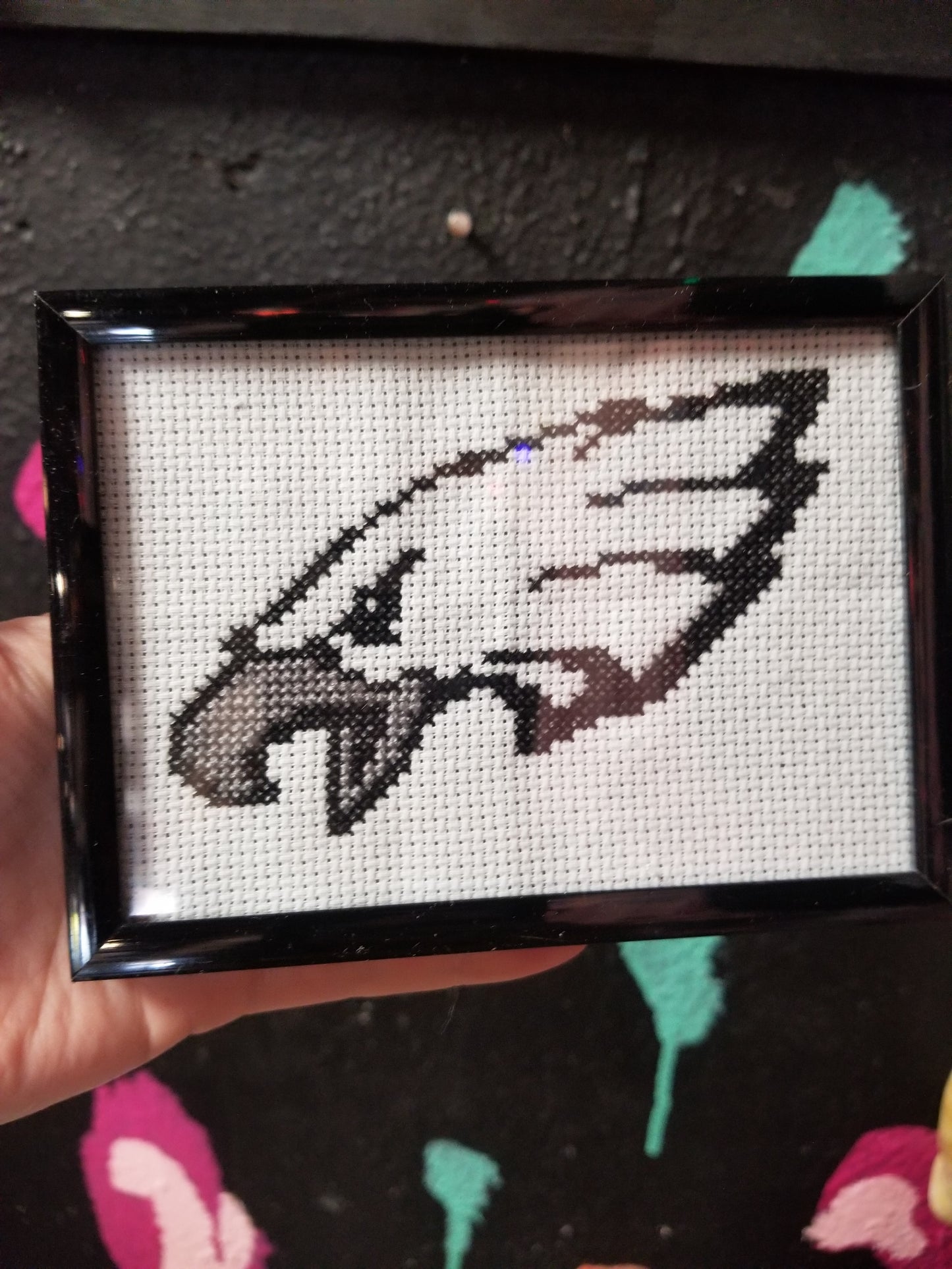 Fly Framed Cross-Stitch