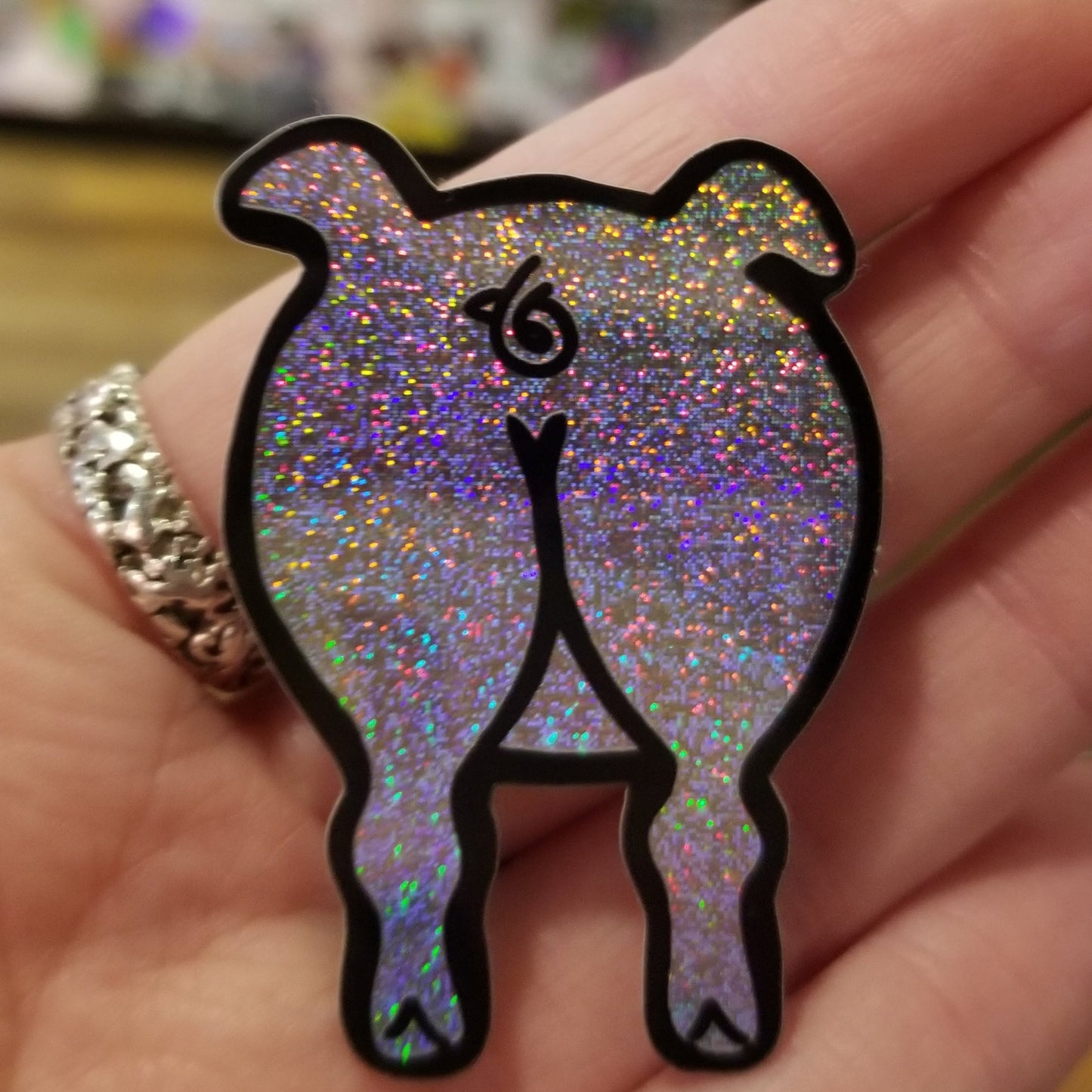 Pig Fancy Ass STICKER by Tiny Ass Paintings